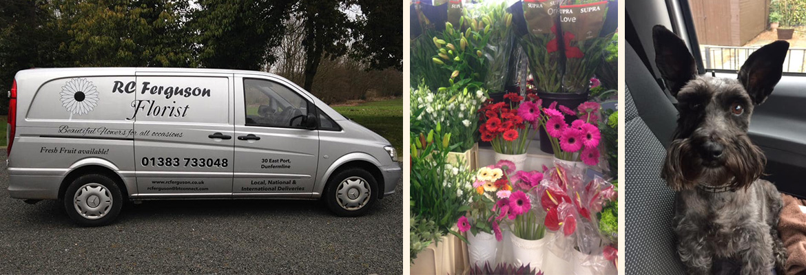 Seasonal bouquets from R C Ferguson Florist in Dunfermline offering same-day delivery