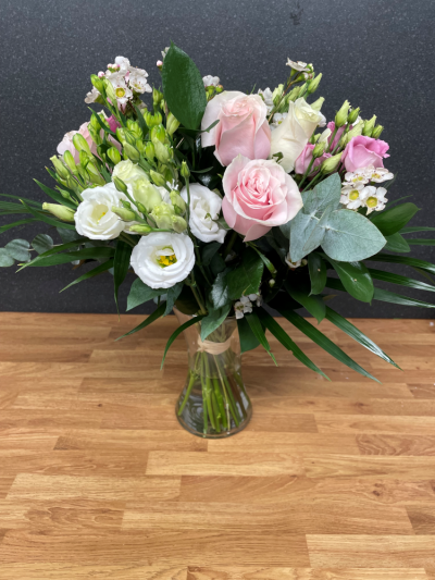 Delicate Dream Vase - Experience pure elegance with the 'Delicate Dream Vase' from R C Ferguson Florist. Soft pastels and lush greens create a serene vibe, perfect for any occasion in Dunfermline. A thoughtful gift to brighten anyone's day.