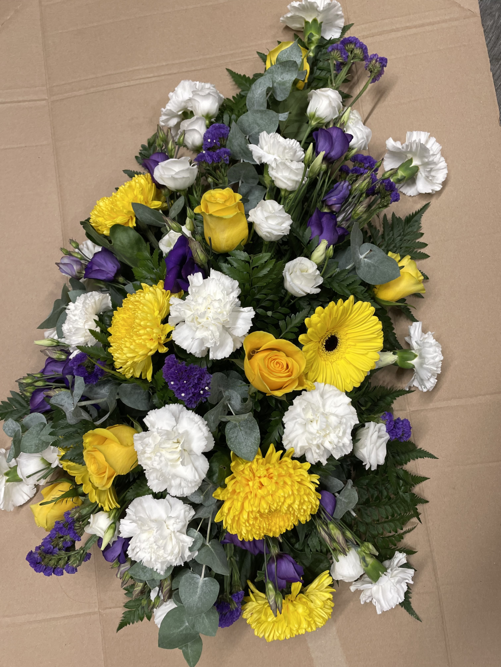 Golden Memories Funeral Spray Product Image